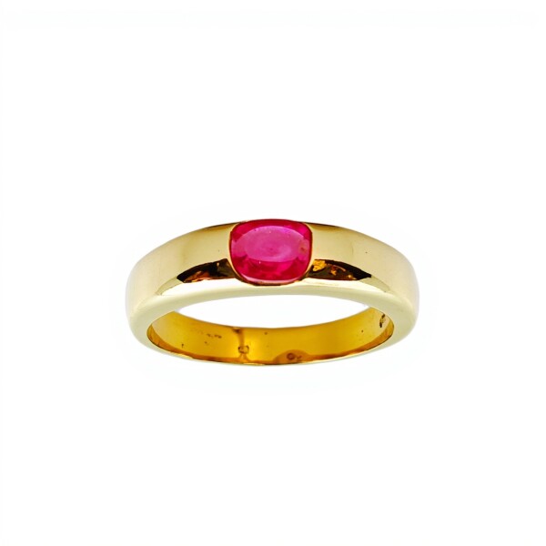 Anillo Solitario-Oro Bajo-Piedra Rubi-AN8135 conpiedra