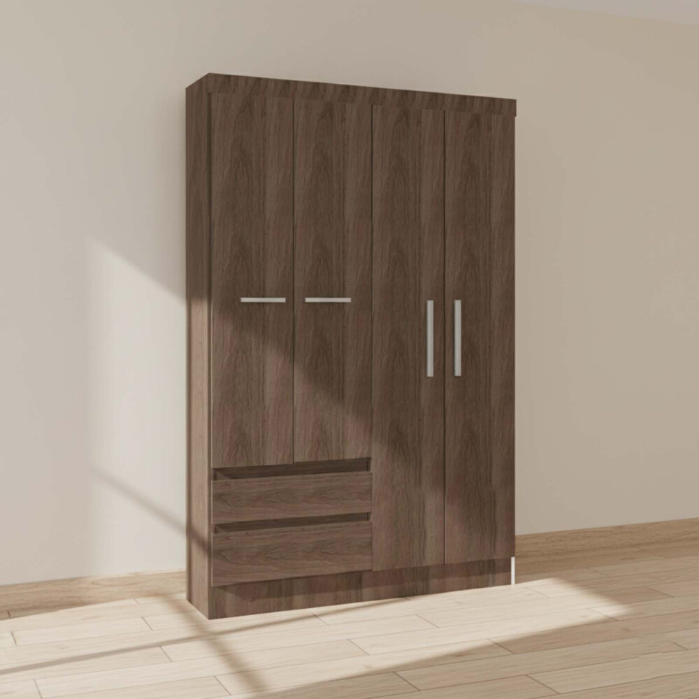 PLACARD ROPERO 4 PUERTAS MDP MARRON 0400R VIENA