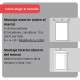 Set x2 Cortina roller blackout 120x200 cm BLANCO