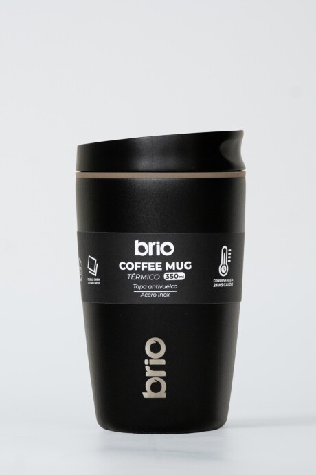 Vaso Térmico Brio Café Jarra Mug 350ml Acero Inoxidable Negro