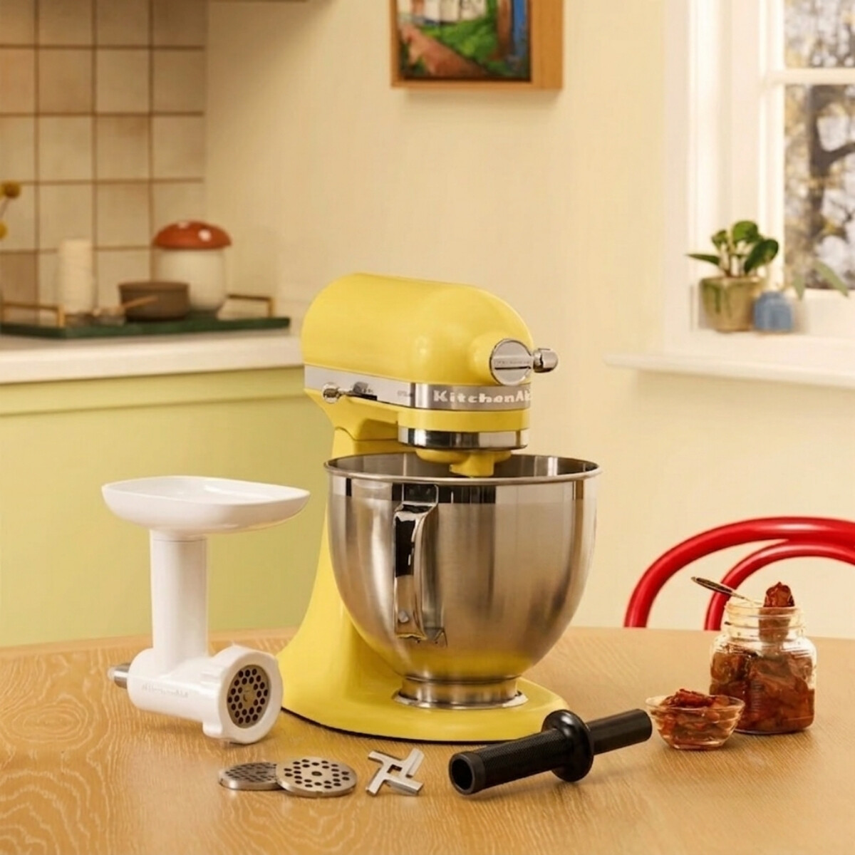 Kit Batidora 4,8 Litros Butter con Accesorio Picador de Carne KitchenAid 