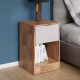 Pack X2 Mesas De Luz Paris Dormitorio Con Cajon Moderna Pack X2 Mesas De Luz Paris Dormitorio Con Cajon Moderna