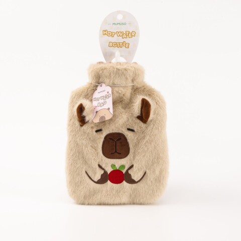 BOLSA DE AGUA CALIENTE CON DISEÑO DE CAPIBARA Y FRUTA (1000 ML / CAQUI CLARO) BOLSA DE AGUA CALIENTE CON DISEÑO DE CAPIBARA Y FRUTA (1000 ML / CAQUI CLARO)