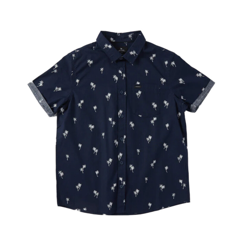 Camisa MC Rip Curl Paradise Palms - Azul Camisa MC Rip Curl Paradise Palms - Azul