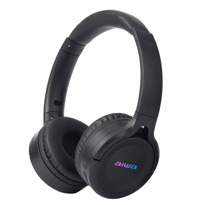 Auriculares Inalámbricos AIWA Bluetooth 5.3 On Ear Plegables Con Micrófono Black
