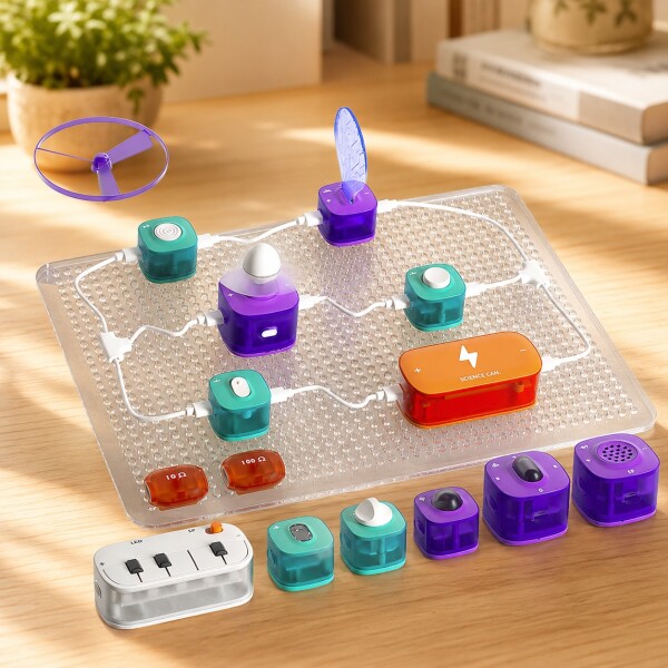 Kit Ciencia Science Can Block Circuit 80 Experimentos Transparente 1