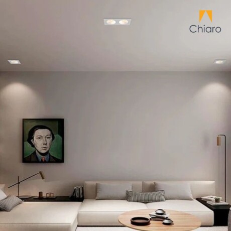 Embutido led CUADRADO DOBLE 20W móvil DIMERIZABLE 2700K BLANCO Embutido led CUADRADO DOBLE 20W móvil DIMERIZABLE 2700K BLANCO