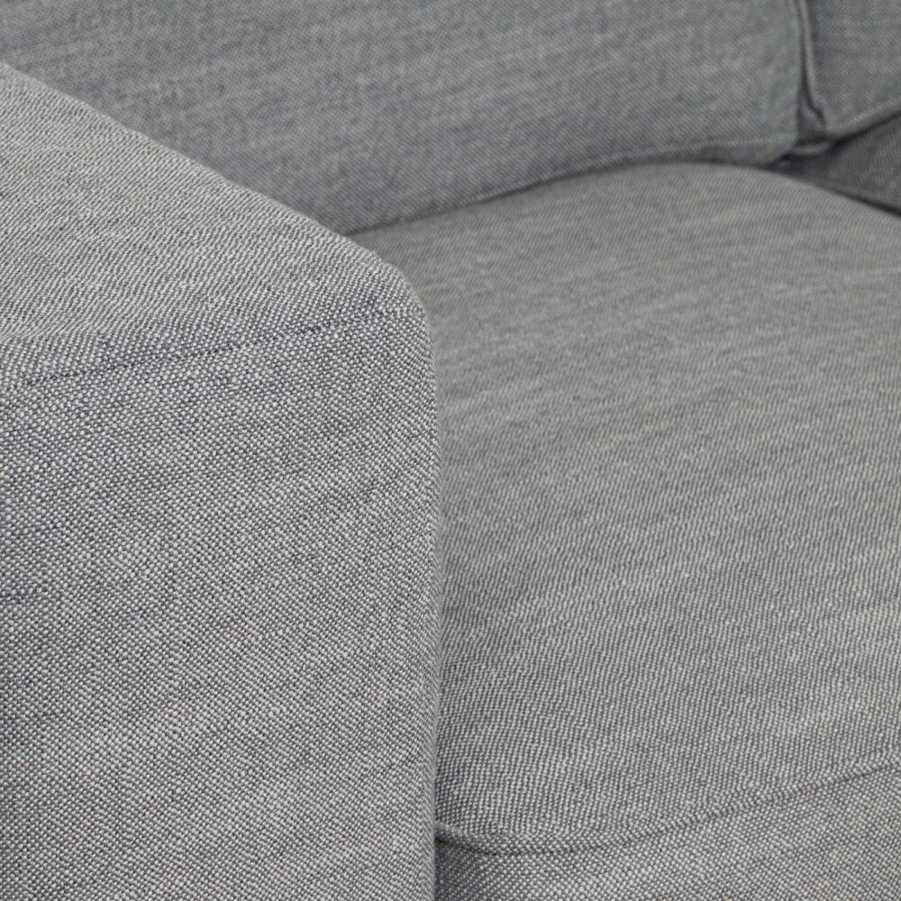 SOFÁ CON FUNDA DESMONTTABLE 2 CUERPOS TELA-Y-MADERA GRIS CHARLIE