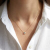Colgante Oriana en oro amarillo 18k con brillante en doble virola Colgante Oriana en oro amarillo 18k con brillante en doble virola