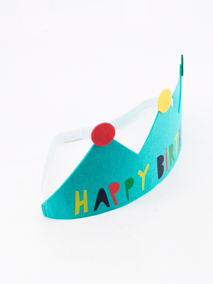 VINCHA HAPPY BIRTHDAY FIELTRO - VERDE 