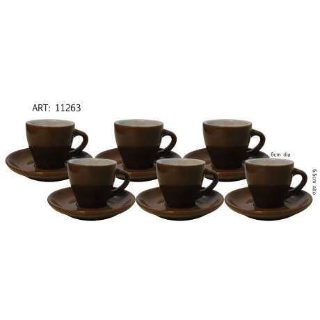 JUEGO DE CAFE X6UDS CERAMICA COLOR 11263 Q12 JUEGO DE CAFE X6UDS CERAMICA COLOR 11263 Q12