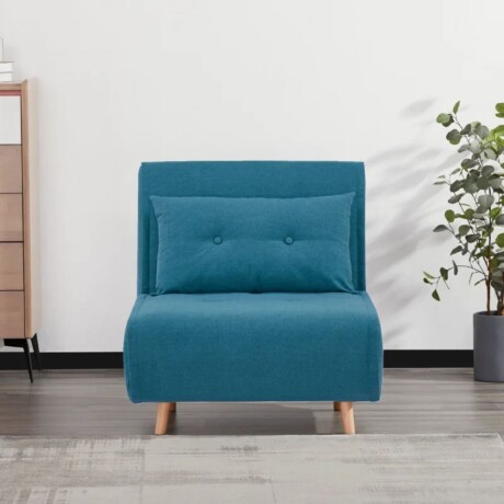 Sillon cama Trifold 1 cuerpo Azul petróleo