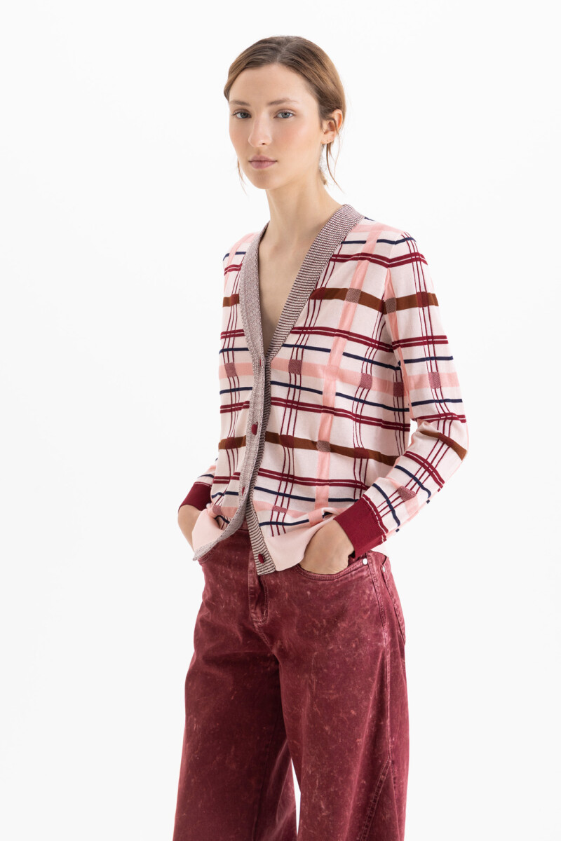 CARDIGAN NANTES Bordo