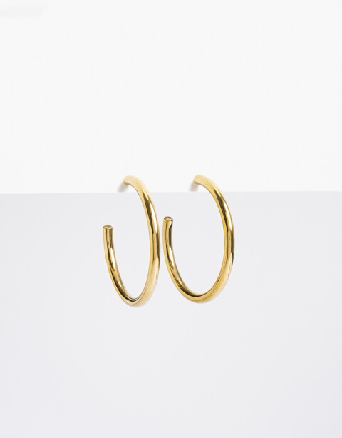 Aros Argollas Metal Aros Argolla De Acero - Dorado