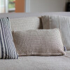 Funda de almohadón algodón 30x50cm Beige Waffle