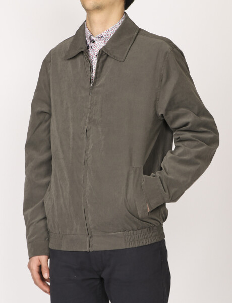 Campera Con Cuello Harrington Label Verde