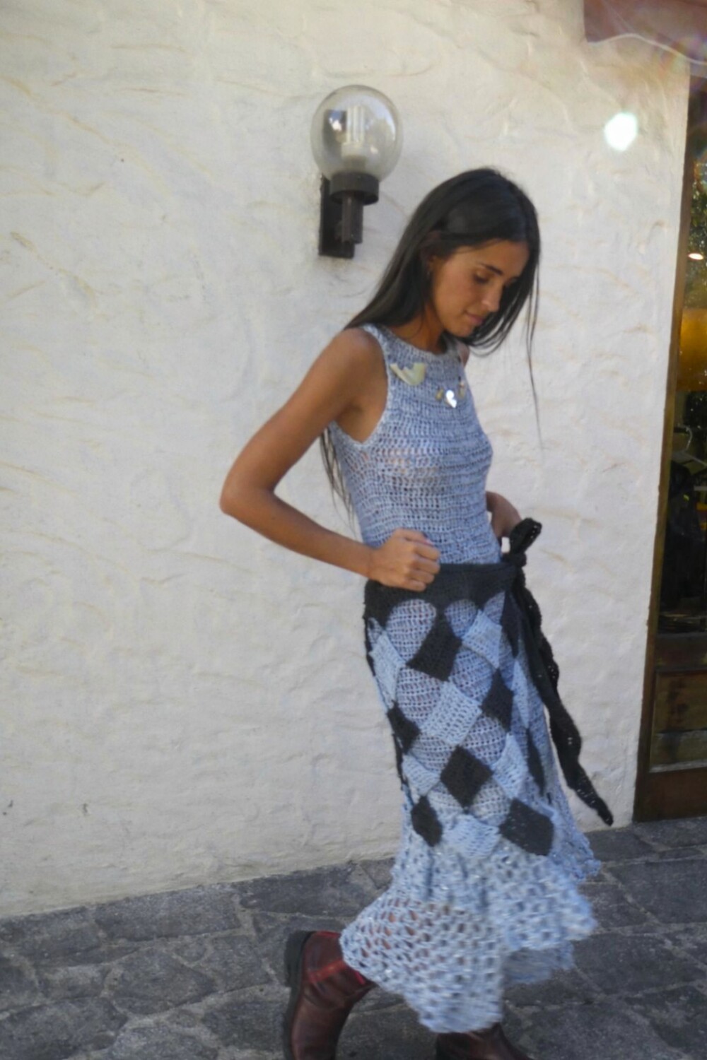 Culero Damero Verde / Celeste