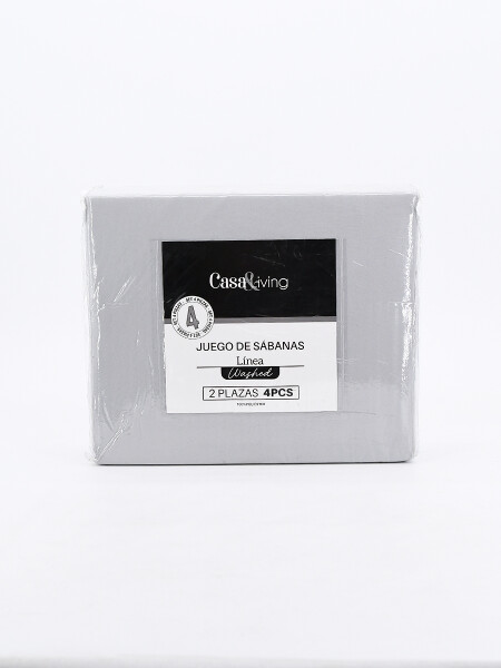 JUEGO DE SABANAS WASH GRIS CLARO