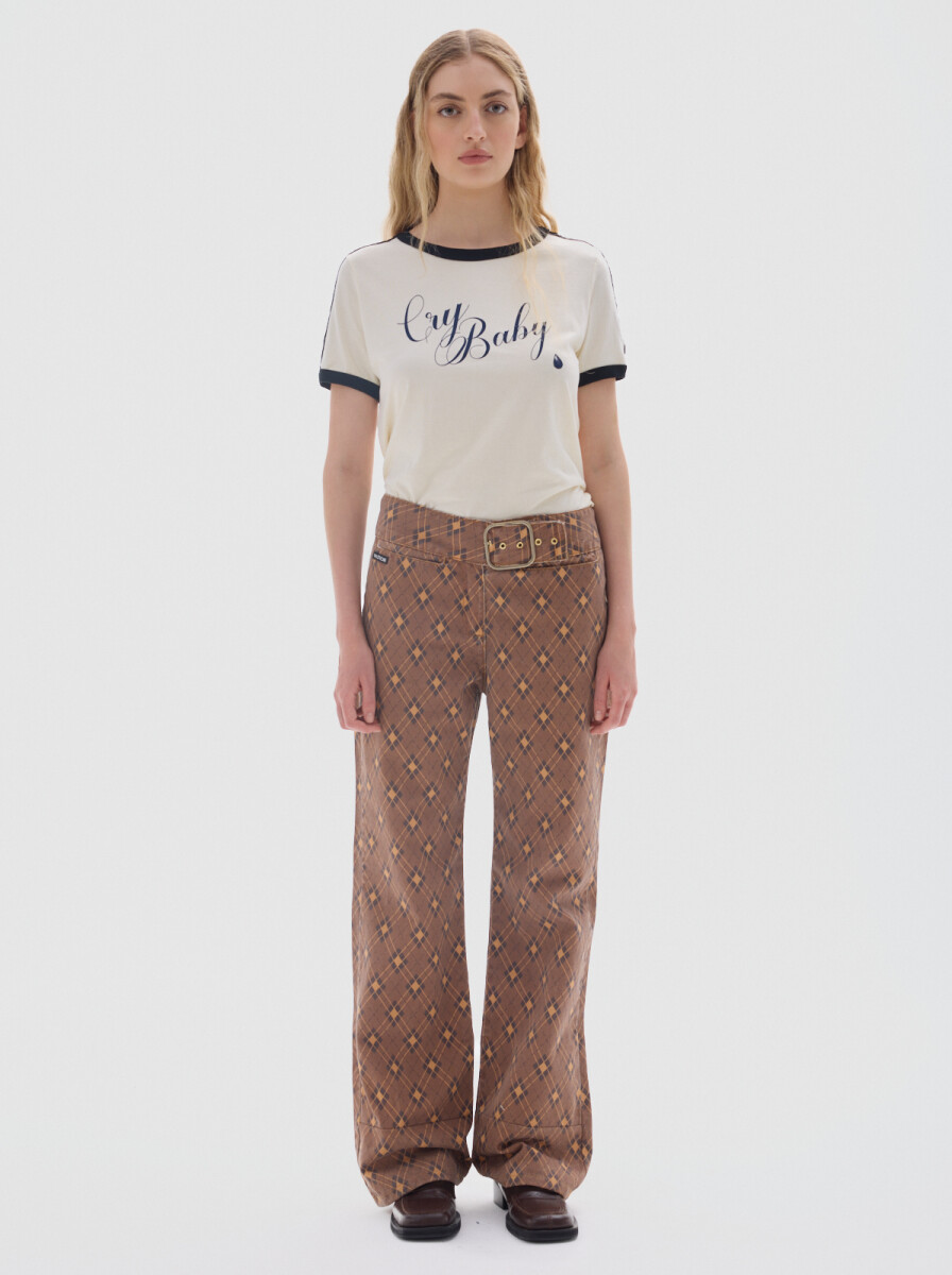 Jean Belt Print - Brown 