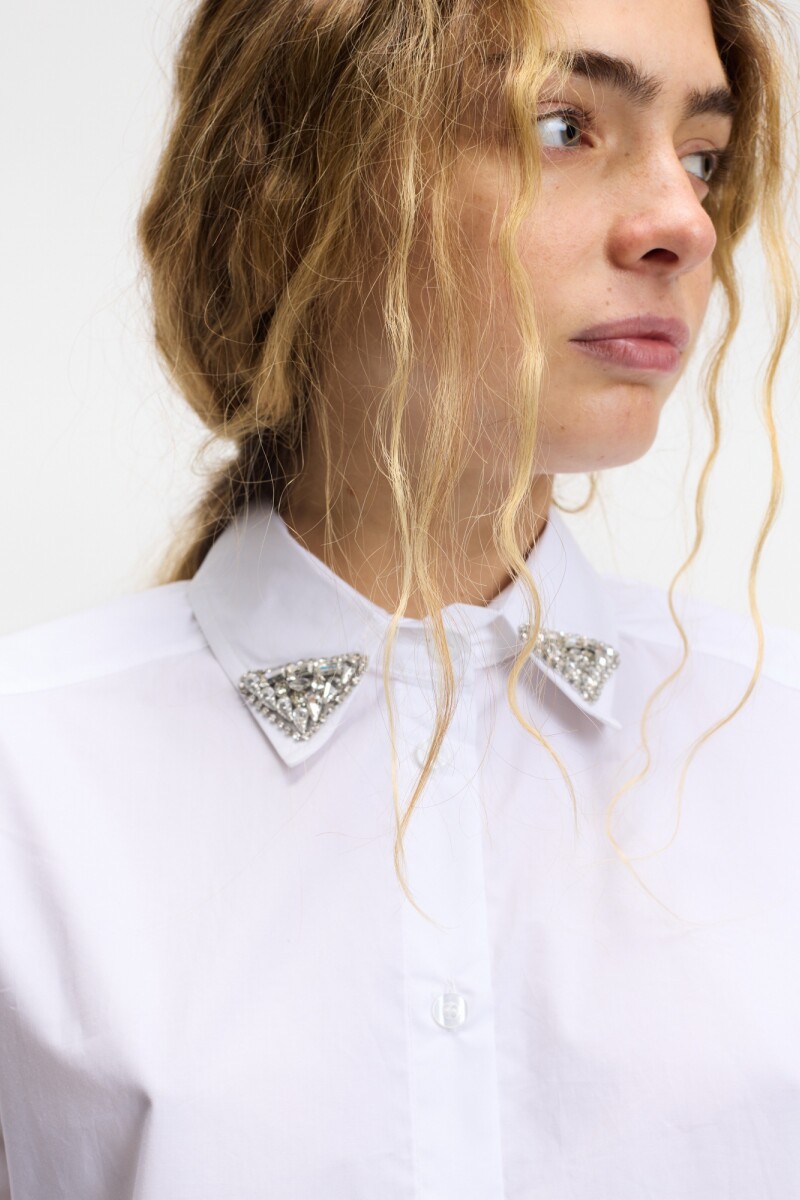 Camisa con detalle Blanco