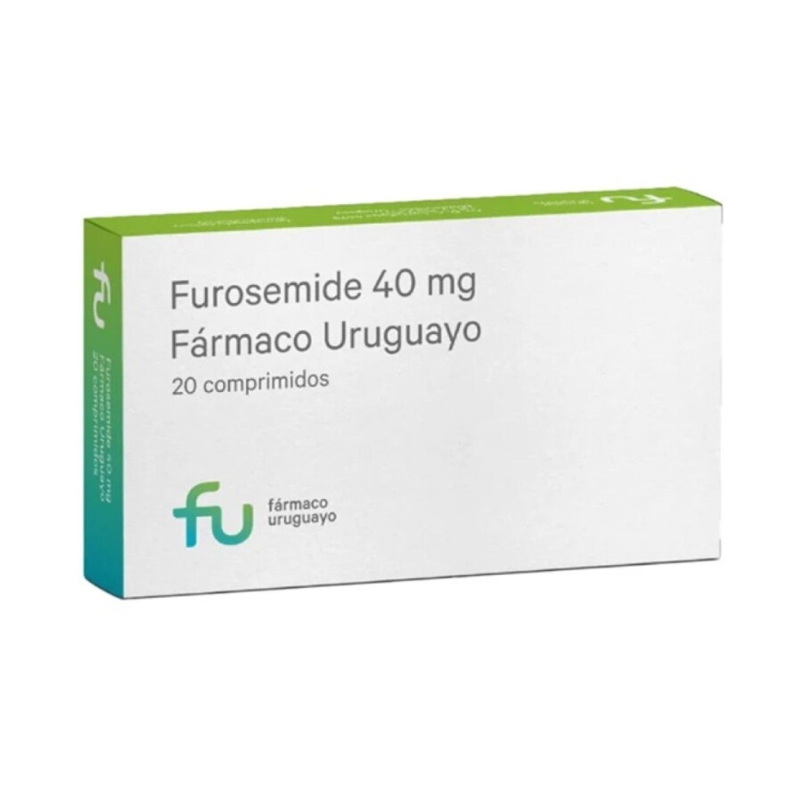 Furosemida 40 mg 20 Comprimidos - Fármaco Uruguayo Furosemida 40 mg 20 Comprimidos - Fármaco Uruguayo
