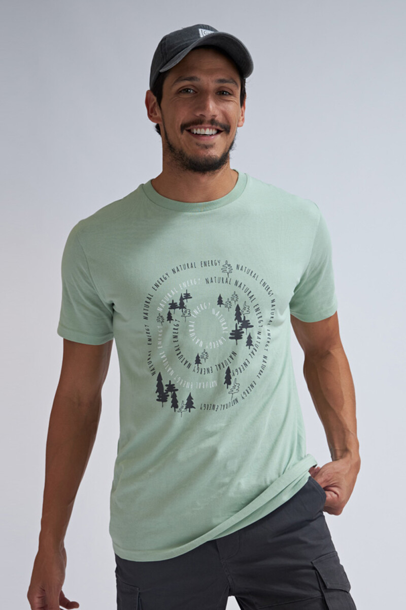 Remera Estampa Iconos Energy verde pálido