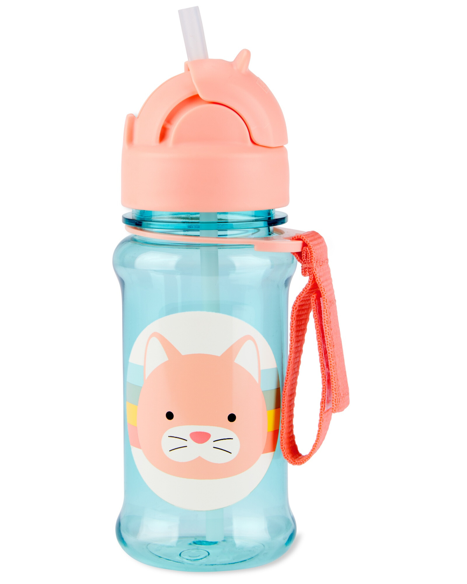 Botella de plástico Tritan, con sorbito, diseño gato Botella de plástico Tritan, con sorbito, diseño gato