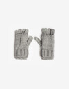 Guantes Tejidos Par De Guantes + Mitones - Gris Medio