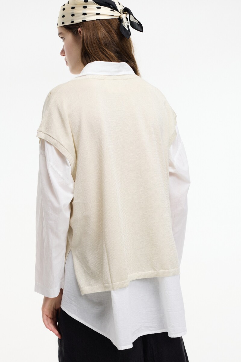 SWEATER SIN MANGAS Plata