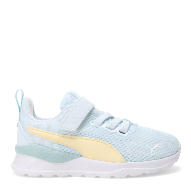 Championes Infantiles Puma Anzarun Lite Kids Celeste - Amarillo