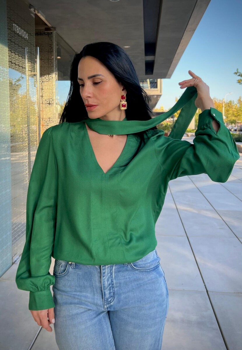 Blusa Lorena manga larga - Verde 