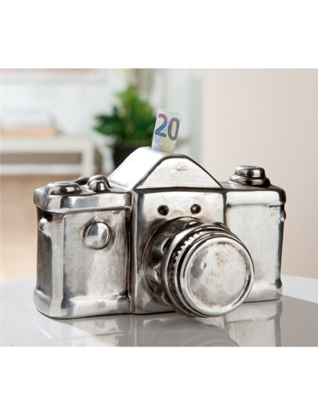 CAMARA ALCANCIA DE CERAMICA 11x16x10CM PLATA CAMARA ALCANCIA DE CERAMICA 11x16x10CM PLATA