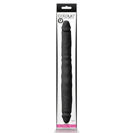 Doble Dildo Realístico Colours 30 cm Negro