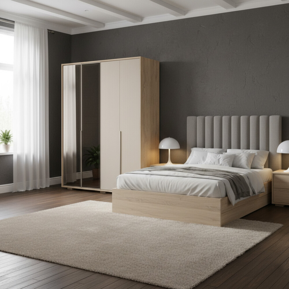 Ropero Puertas Batientes Reflecta 1.8 - Moderna Hanover