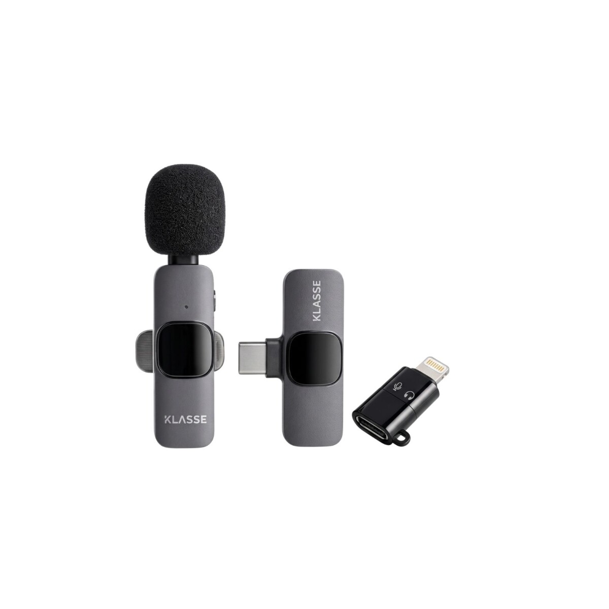 Micrófono Solapero Corbatero Inalámbrico Klasse | USB-C + Lightning 