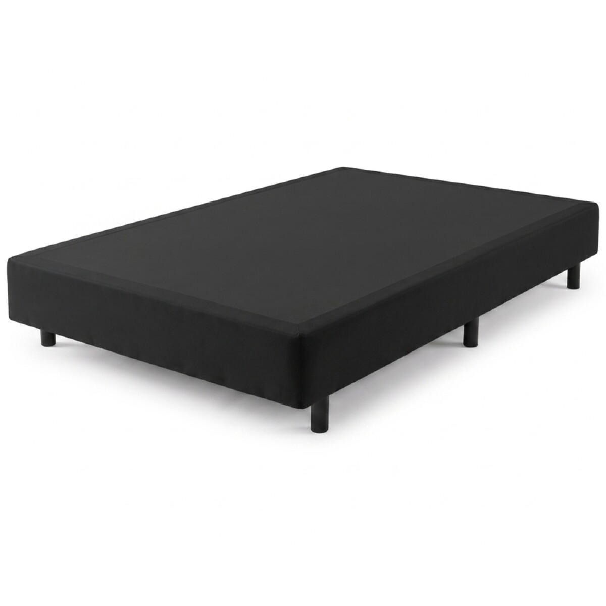 Base Box Sommier Tapizada Negra para Colchón - 138x188x35 Simple 