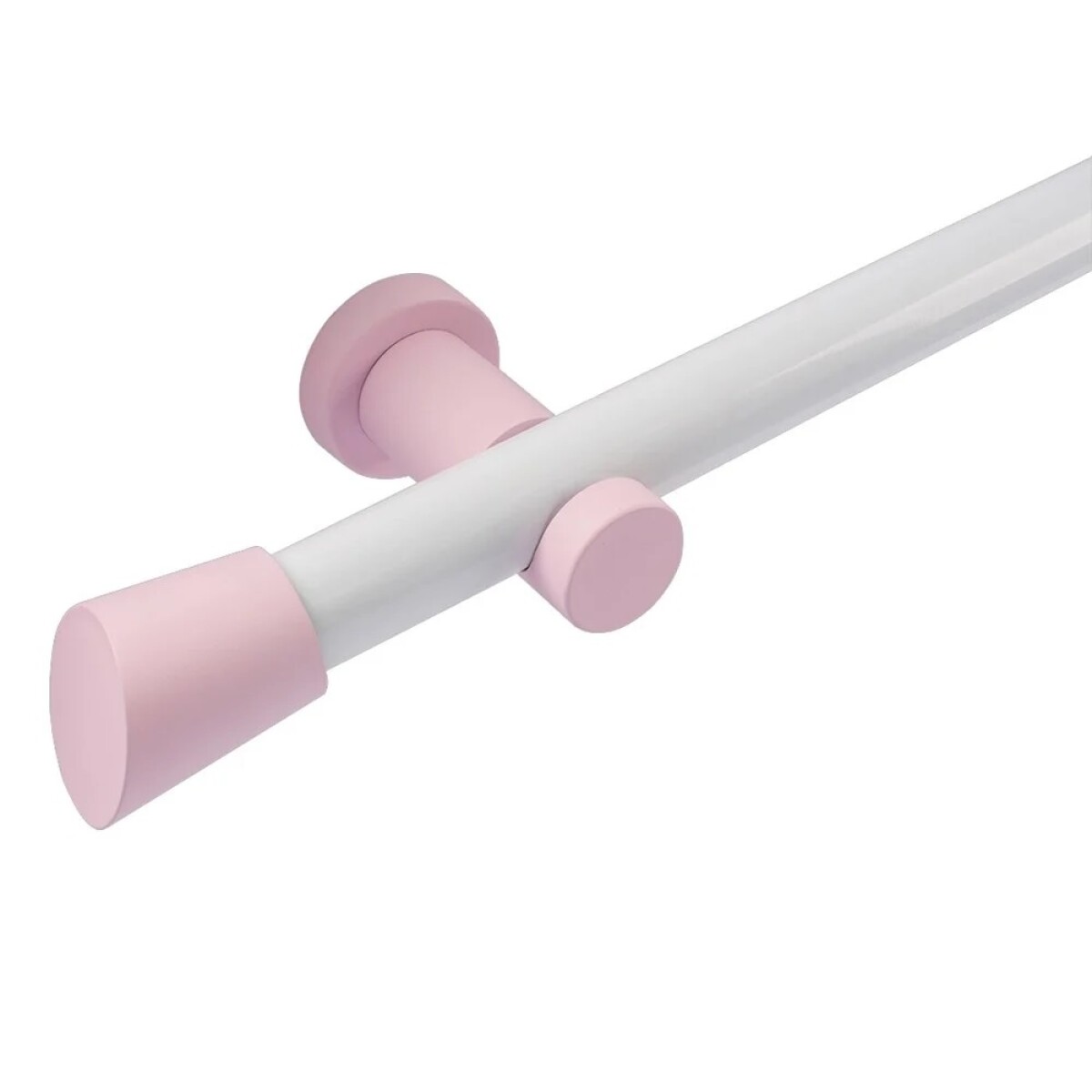 Barrote Cortina 2,00m 28mm + 2 soportes ROSA Y BLANCO - ROSA Y BLANCO 