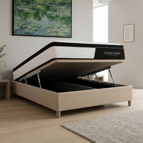 Sommier Queen Hamptons Hybrid Cobalt Smart Box Baúl Beige