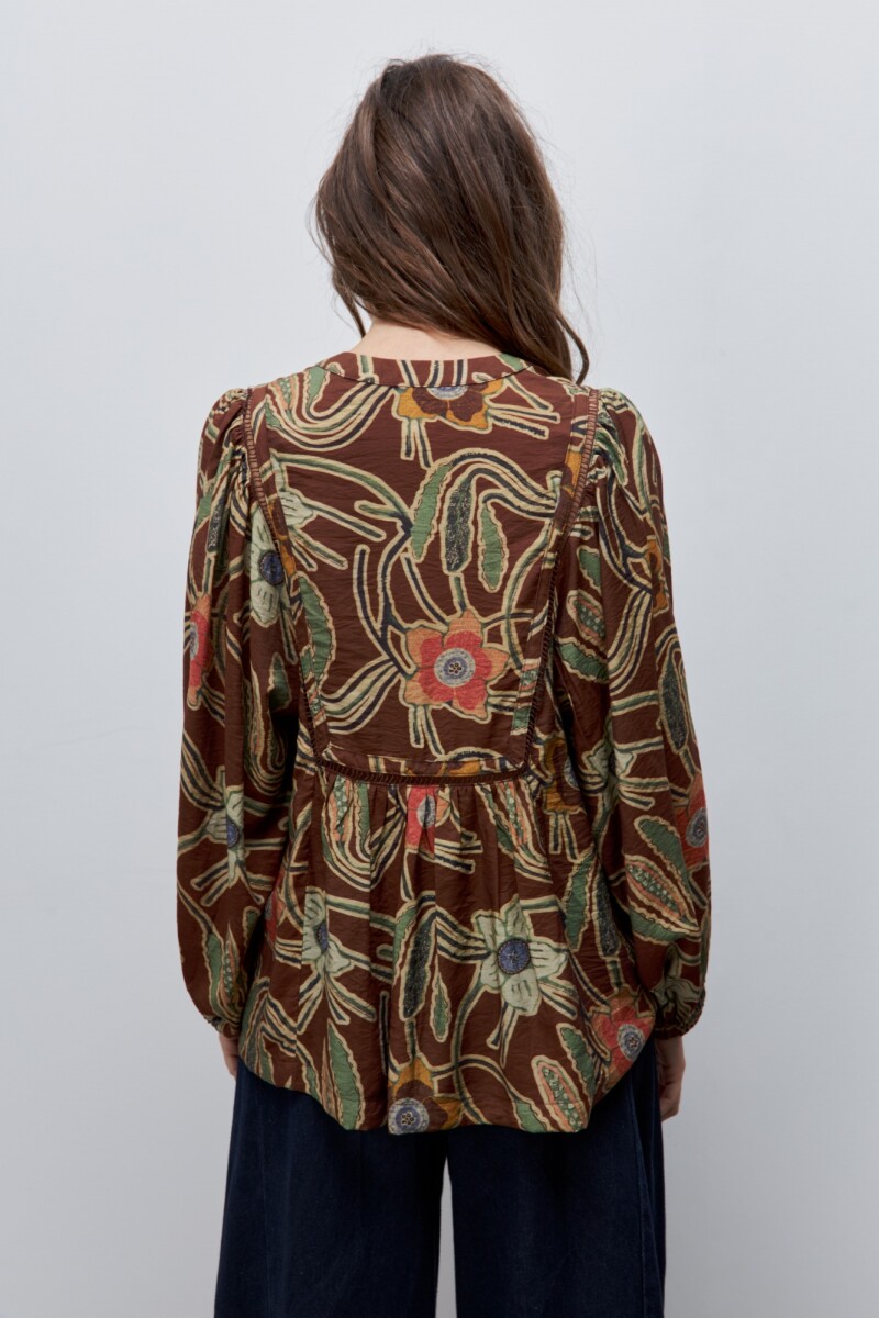 BLUSA FARA Chocolate