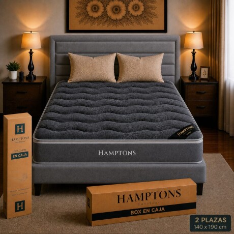 Sommier 2 Plazas THM Hybrid Silver Gris