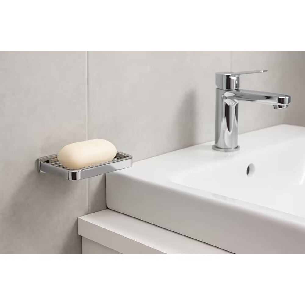 JABONERA DE ACERO CROMADO REJA Jabonera De Acero Cromado Reja