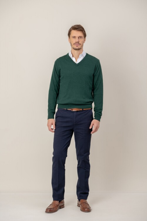 Sweater V Merino Verde