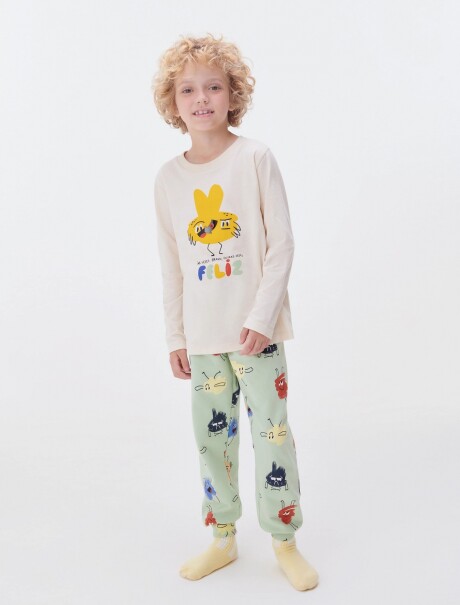 PIJAMA MANGA LARGA INFANTIL MULTICOLOR