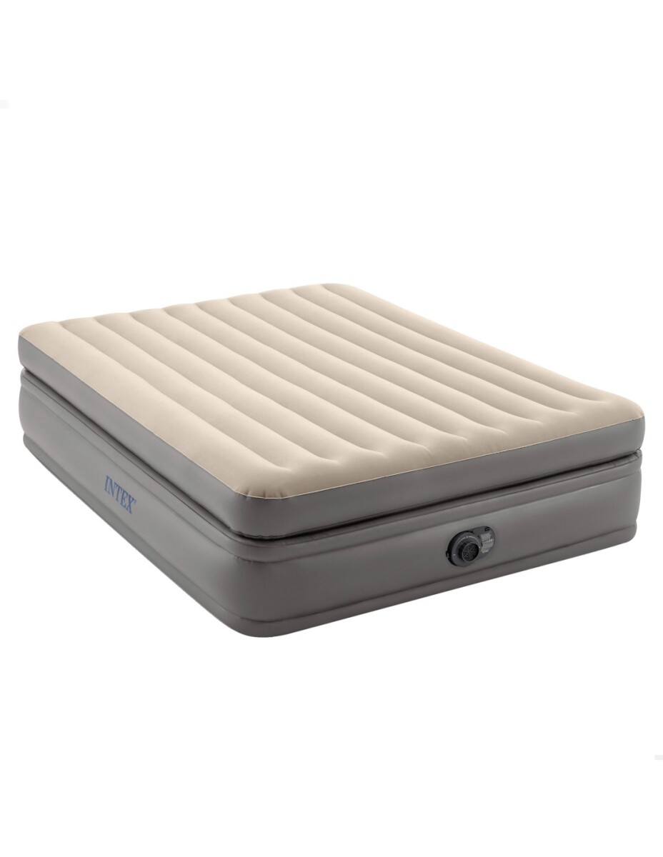 INTEX COLCHON SOMMIER DURA-BEAM PLUS FIBER-TECH CON BOMBA 2 PLAZAS QUEEN 