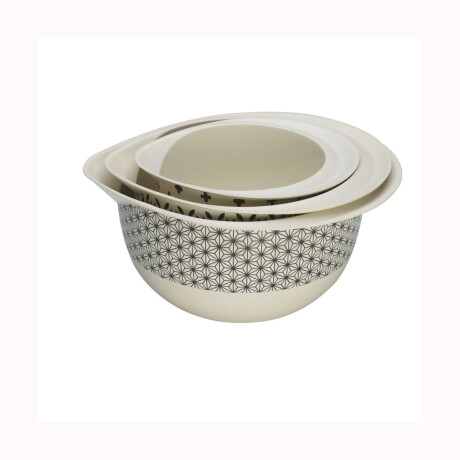 Set de 3 Bowls de Fibra de Bambu Cuisinart CTG-00-3MBB Crema