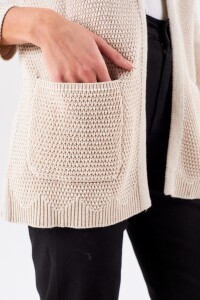 Cardigan Textura Beige Melange