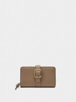 Cartera Lisa Con Hebilla camel