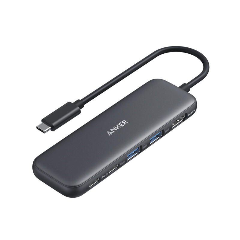 Hub Anker 5 en 1 USB-C a 1x USB-C PD 1x USB-C 2x USB 1x HDMI Hub Anker 5 en 1 USB-C a 1x USB-C PD 1x USB-C 2x USB 1x HDMI