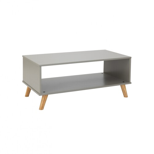 Mesa De Living Minimalista - Madera Maciza - Linea Dublin - Gris Mesa De Living Minimalista - Madera Maciza - Linea Dublin - Gris