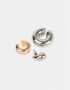 Bijou Cuff Chunky Edition Set De Aros Gota Chunky - Combinacion Bicolor
